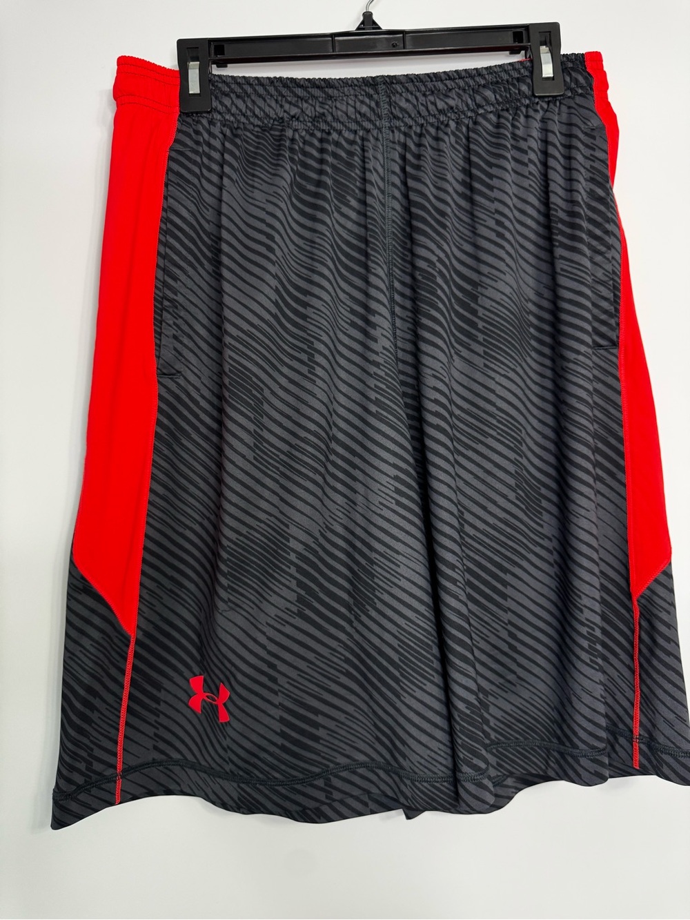 Under Armour Black & Red Athletic Shorts